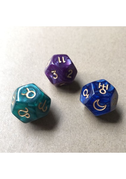 3 Adet/takım 12 Taraflı Tarot Zar Reçine Çokyüzlü Astroloji Takımyıldızı Kehanet Kartları Oyunu Zar Astrologlar Için (Yurt Dışından) indirimleri