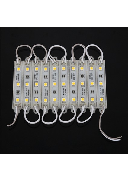 3 x 10PCS 5050 Smd 3 LED Modül LED Strip String Işık Su Geçirmez Dc 12V Sıcak Beyaz (Yurt Dışından) fiyatları