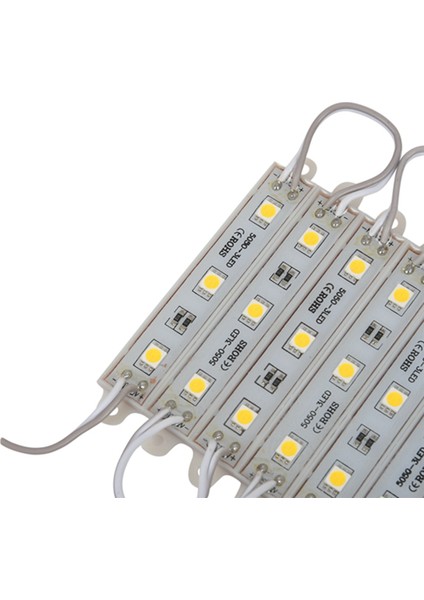 3 x 10PCS 5050 Smd 3 LED Modül LED Strip String Işık Su Geçirmez Dc 12V Sıcak Beyaz (Yurt Dışından) indirimleri
