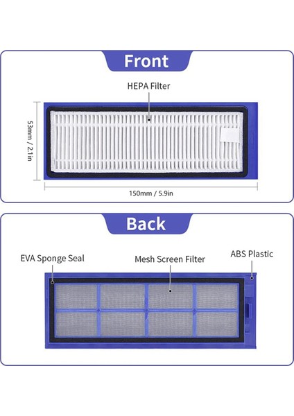 Eufy Robovac L70 Hibrid Robot Vakum Parçaları Aksesuarları, 8 Pack Için Hepa Filtre Değiştirme (Yurt Dışından) indirimleri