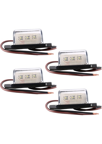 4x 12/24V 3 LED Plaka Etiketi Hafif Tekne Rv Kamyon Römork Iç Step Lamba (Yurt Dışından)