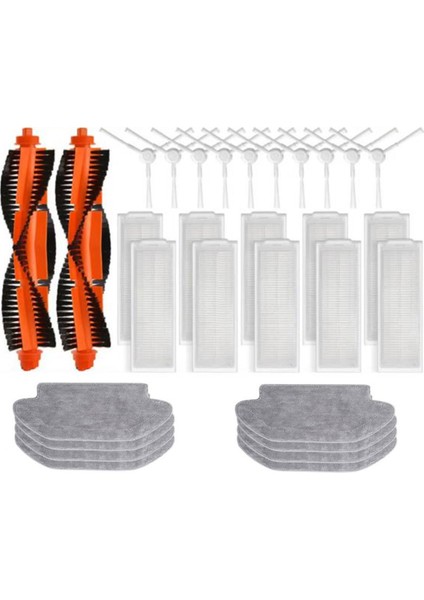 Xiaomi Robot Vakum Için Aksesuar Kiti S10 S10 S12 T12 B106GL/ Mop 2s XMSTJQR2S/ 3c B106CN Parçalar Ana Yan Fırça Filtre Mop (Yurt Dışından)
