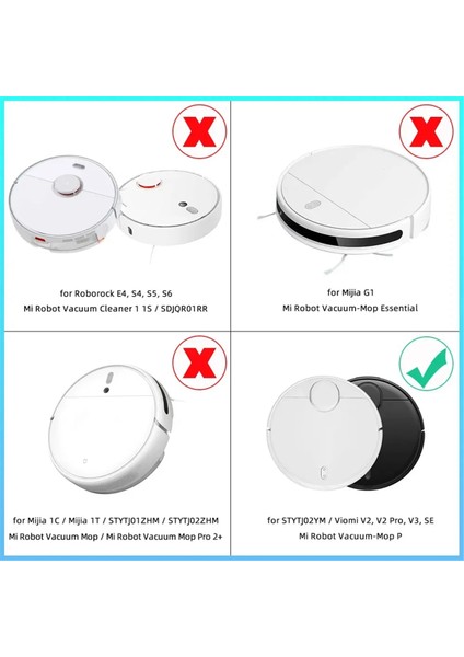 Xiaomi Robot Vakum Için Aksesuar Kiti S10 S10 S12 T12 B106GL/ Mop 2s XMSTJQR2S/ 3c B106CN Parçalar Ana Yan Fırça Filtre Mop (Yurt Dışından) modelleri