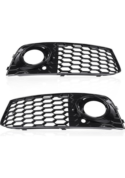Siyah Araba Ön Sis Fiş Izgara Kapağı Audi A4 B8 2009 2011 2012 2012 Sis Lambası Ballı Grille Kapak (Yurt Dışından)