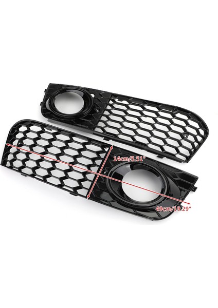 Siyah Araba Ön Sis Fiş Izgara Kapağı Audi A4 B8 2009 2011 2012 2012 Sis Lambası Ballı Grille Kapak (Yurt Dışından) indirimleri