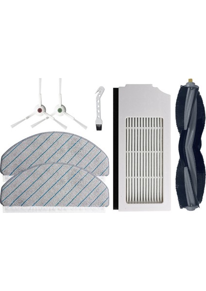 Ecovacs Için T10/T10 Turbo Aksesuarlar Robot Vakum Süpürge Parçaları Ana Yan Fırça Mop Bezi A (Yurt Dışından)
