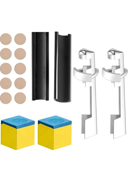 18 Adet Havuz Isteka Tamir Kiti 2 Isteka Kelepçesi Dahil 10 Havuz Isteka Ipuçları Bilardo Isteka Ipuçları Şekillendirici Tebeşir Kare Bilardo (Yurt Dışından)