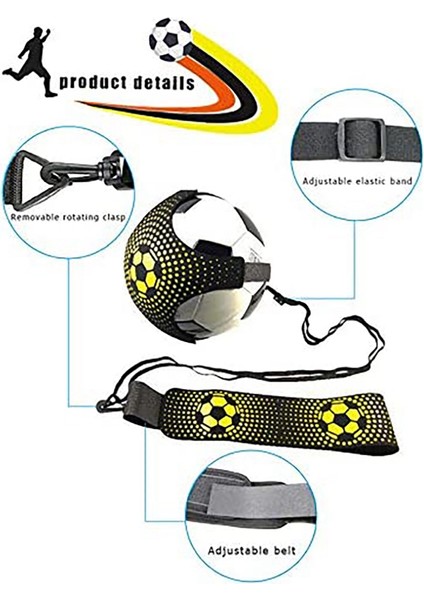 Futbol Topu Eğitim Kemeri, Futbol Tekme Atma Solo Uygulama Eğitim Yardımı Kontrol Becerileri Çocuklar Yetişkinler Için Ayarlanabilir Kemer (Yurt Dışından) modelleri