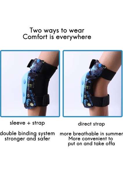 6 Adet Paten Kaykay Çocuk Dirsek Dizlik Bilek Koruyucuları Koruyucu Ekipman Seti Spor Açık Hava Hediye Mavi M (Yurt Dışından) modelleri