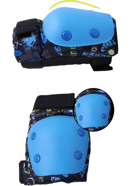 6 Adet Paten Kaykay Çocuk Dirsek Dizlik Bilek Koruyucuları Koruyucu Ekipman Seti Spor Açık Hava Hediye Mavi M (Yurt Dışından) fırsatları