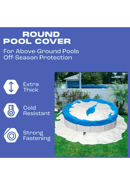 15FT Yuvarlak Havuz Örtüsü, Yer Üstü Havuzlar Için Güneş Örtüleri, Havuz Örtüsü Vinçli ve Kablolu Havuz Örtüsü Koruyucusu (Yurt Dışından) fiyatları