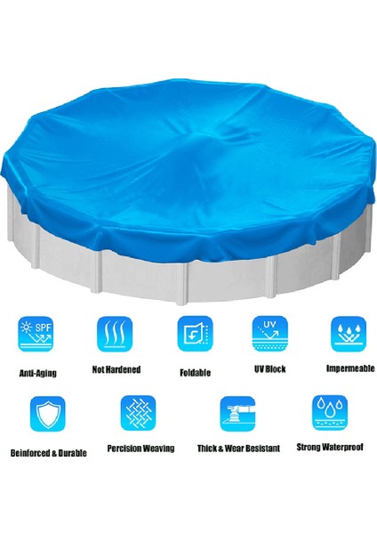 15FT Yuvarlak Havuz Örtüsü, Yer Üstü Havuzlar Için Güneş Örtüleri, Havuz Örtüsü Vinçli ve Kablolu Havuz Örtüsü Koruyucusu (Yurt Dışından) modelleri