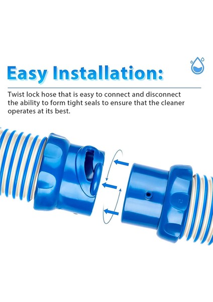 Zodiac Mx6 Mx8 Yüzme Havuzu Sistemi R0527700 Yüzme Havuzu Temizleyici Kilit Hortumu Yüzme Havuzu Temizleme Hortumu, Siyah (Yurt Dışından) modelleri