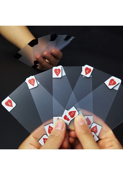 Yaratıcı Şeffaf Plastik Su Geçirmez Poker Yenilik Poker Endeksi Oyun Kartları (Yurt Dışından)