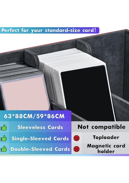 Ticaret Kartları Için Kart Saklama Kutusu, Kart Destesi Kutusunda 1800'DEN Fazla Tek Kollu Kart Saklama Kutusu, Kırmızı (Yurt Dışından) fiyatları