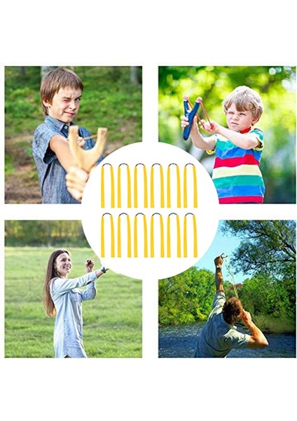 12 Adet Mancınık Genişletilmiş Düz Mancınık Bantları Avcılık Için Lastikler (Yurt Dışından) modelleri