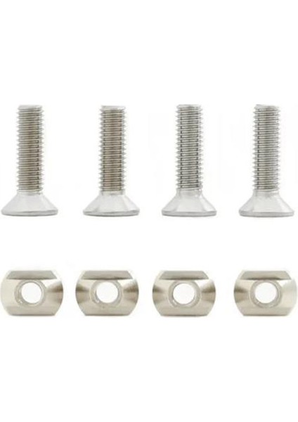 Adet M8 Hidrofil Montaj Pirinç T-Somunları Sörf Tüm Hidrofil Rayları Açık Hava Sörf Aksesuarları Gümüş (Yurt Dışından)