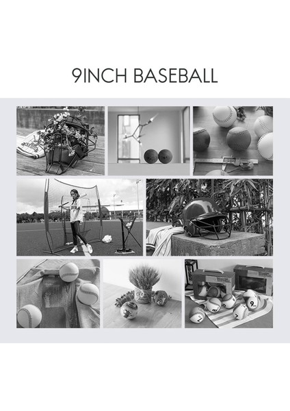 12 Paket Beyzbol Köpük Softbol 9 Inç Yetişkin Gençlik Eğitimi Spor Vuruş Topu Oyun Pitching Yakalama Eğitimi (Yurt Dışından) modelleri