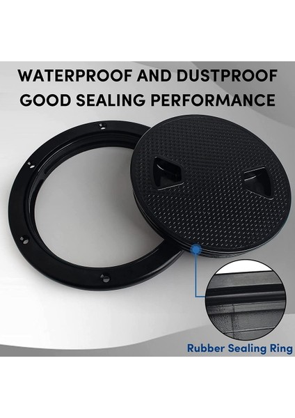 Dairesel Kaymaz Muayene Kapağı-Tekne Kapağı Güverte Plakası Rv Deniz Teknesi Kayıklar Için Çıkarılabilir Kapaklı-4 Inç Siyah (Yurt Dışından) fiyatları
