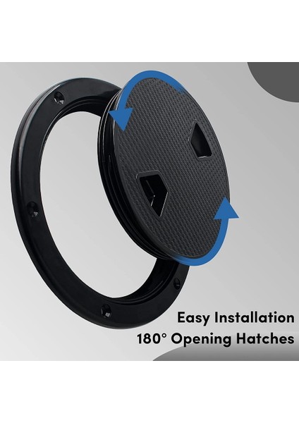 Dairesel Kaymaz Muayene Kapağı-Tekne Kapağı Güverte Plakası Rv Deniz Teknesi Kayıklar Için Çıkarılabilir Kapaklı-4 Inç Siyah (Yurt Dışından) indirimleri