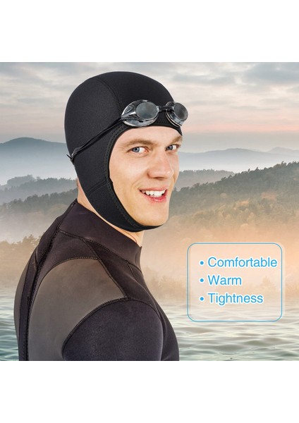 Wetsuit Hood Cap Tüplü Dalış Kap Çene Askıları ile Sörf 2.5mm Dalış Kap Erkekler Kadınlar Için Yelkenli Su Sporları (Yurt Dışından) fırsatları