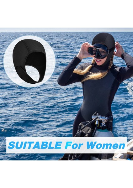 Wetsuit Hood Cap Tüplü Dalış Kap Çene Askıları ile Sörf 2.5mm Dalış Kap Erkekler Kadınlar Için Yelkenli Su Sporları (Yurt Dışından) indirimleri