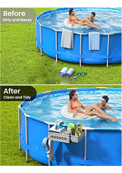 2 Takım Havuz Kenarı Depolama Sepeti, Yer Üstü Havuz Depolama Sepeti, Havuz Bardak Tutuculu, Yer Üstü Havuzlar Için (Yurt Dışından) indirimleri