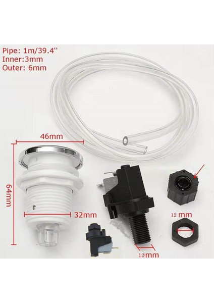 16A Küvet Spa Atık Çöp Bertarafı Kendinden Kilitli Hava Anahtarı Basma Düğmesi (Yurt Dışından) fiyatları