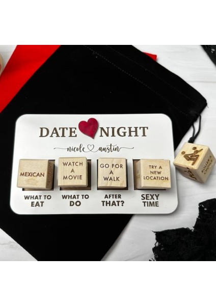 Date Night Zar Seti, Date Night Zar After Dark Edition, Evli Çiftler Için Date Night Zar A (Yurt Dışından) modelleri