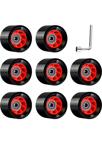 8pack 95A 58MMX39MM, Kapalı Dörtlü Paten Tekerlekleri, Pu Aşınmaya Dayanıklı Tekerlekler Çift Sıralı Paten Aksesuarları (Yurt Dışından)