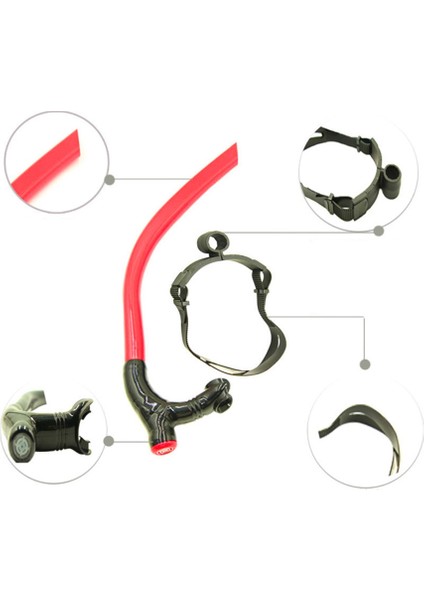 Silikon Yüzme Ön Solunum Tüpü Dalış Eğitimi Yetişkinler Şnorkel Dalış Tüpü Yüzme Tüplü Dalış Ekipmanları, Kırmızı (Yurt Dışından) modelleri