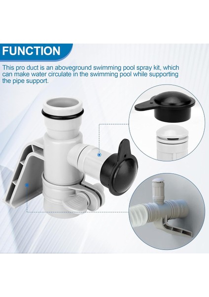 637R 12363 Boru Tutucu ve Hava Jet Vanası, Intex C1000 Krystal Clear Yedek Hava Jet Vanası Girişi ile Uyumlu (Yurt Dışından) fiyatları