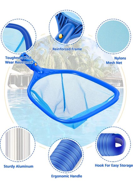 Havuz Skimmer Ağı, 1-1 / 4 Inç Kutup Için, Havuz Temizleme, Spalar, Göletler ve Çocuklar Için Şişme Havuz B (Yurt Dışından) fırsatları