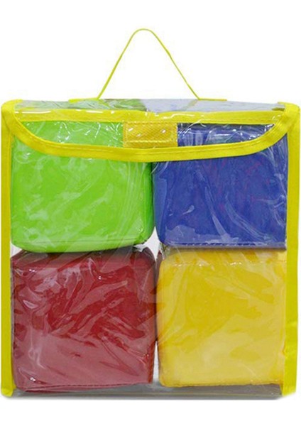 Dıy Eğitici Oyun Zarları, Cep Kareleri, Fotoğraf Cep Köpük Istifleme Blokları, Öğretim Için Cep Küpleri - 4'lü Set (Yurt Dışından)