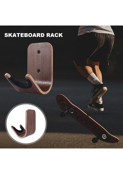 Kaykay Duvara Montaj Ahşap Kaykay Askı Tutucu Raf Ekran Kaykaylar ve Longboard'lar Için Elektro Gitar Ukulele (Yurt Dışından) indirimleri