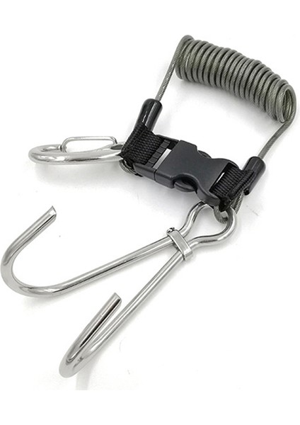 Scuba Resif Paslanmaz Steelhook Çift Dalış Resif Kancası Spiral Bobin Kordon Dalış Güvenli Aksesuarları (Yurt Dışından) fiyatları