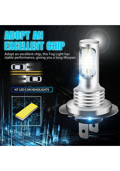 4x H7 LED Far 6000K Süper Beyaz 110W 8000LM Far Kiti Sisli Ampuller Kiti Yüksek Düşük Işın (Yurt Dışından) modelleri