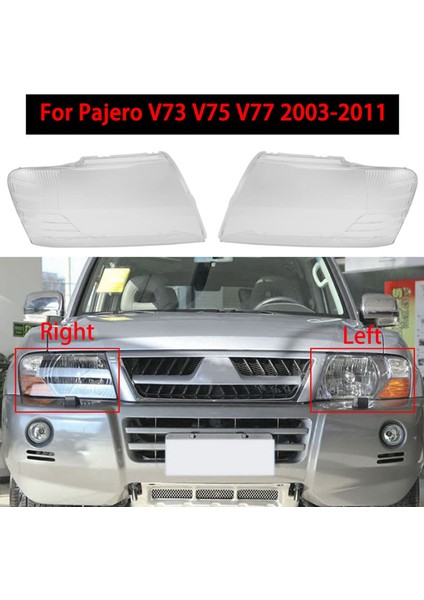 Mitsubishi Pajero V73 V75 2003-2011 Için 2 Adet Araba Far Kapağı Kafa Işık Lambası Şeffaf Abajur, Sağ ve Sol (Yurt Dışından) fiyatları