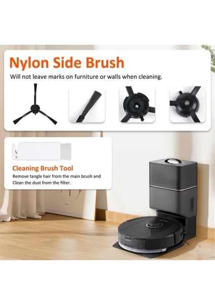 Değiştirme Roborock Için Aksesuar Kitleri Q5 Pro+/q8 Max+ (Artı) Robot Vakum Süpürge, Ana Fırça, Filtreler, Yan Fırçalar (Yurt Dışından) fırsatları