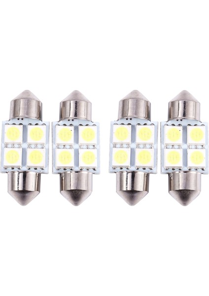 Dc 12V 31MM 4 5050 Smd Araba Iç Kubbe Festoon LED Açık Beyaz 4 Adet (Yurt Dışından)