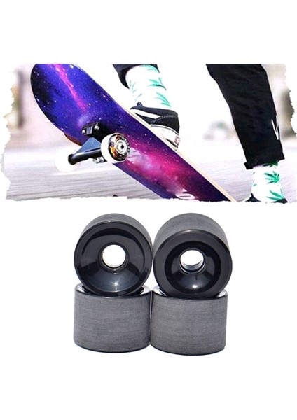 4 Adet 70X51MM Sörf Kaykay Tekerlekleri Longboard Düşük Gürültü Aşınmaya Dayanıklı Yol Saha Pateni Aracı ve Contalar (Siyah) (Yurt Dışından) fiyatları