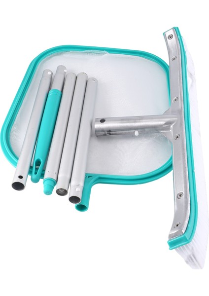 Yaprak Sıyırıcı Ağlı Havuz Bakım Seti, Teleskopik Çubuk-18 Inç Ovma Fırçası, Duvardaki, Zemindeki, Basamaklardaki Enkazları Temizleyin (Yurt Dışından)