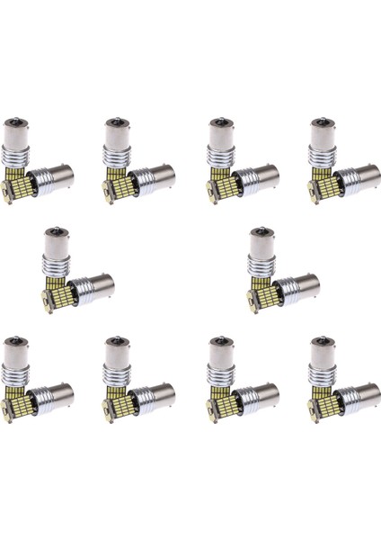 20X 1156LED Canbus 15 Smd BA15S P21W Yüksek Güç Beyaz 6000K Araba Fren Kuyruk Işığı (Yurt Dışından)