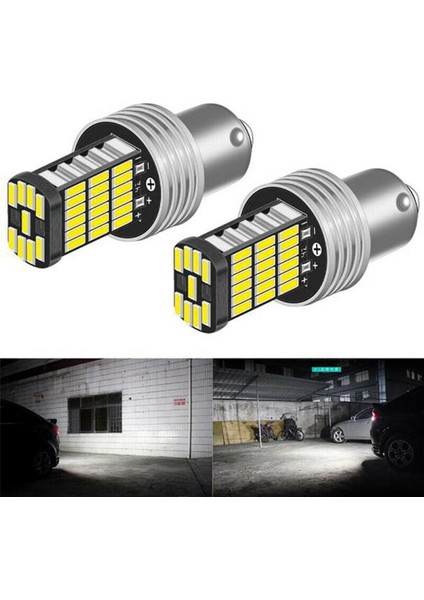 20X 1156LED Canbus 15 Smd BA15S P21W Yüksek Güç Beyaz 6000K Araba Fren Kuyruk Işığı (Yurt Dışından) fiyatları
