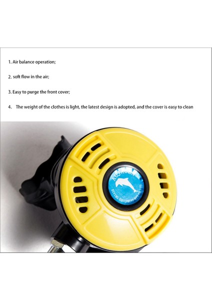 Tüplü Dalış 2nd Sahne Regülatörü Profesyonel Sualtı Tüplü Dalış Ahtapot Regülatörü Ekipman Aksesuarı-Sarı (Yurt Dışından) fiyatları