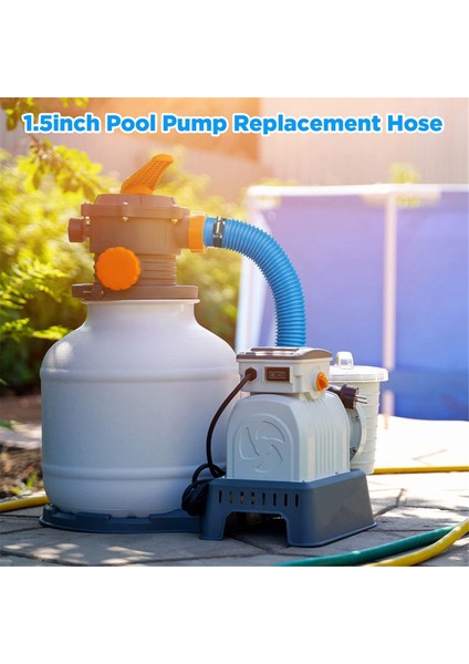 Yer Üstü Havuzlar Için 2 Paket Havuz Hortumu, 1,5 Inç Çap 59 Inç Uzunluğunda Filtre Pompası Hortumu Pompa Modeli 607, 637 ile Uyumlu (Yurt Dışından) indirimleri