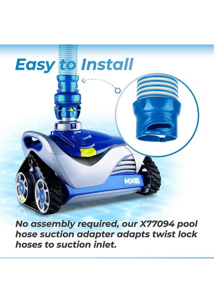 Adet X77094 Havuz Vakum Hortumu Adaptörü Zodiac Mx6 Mx8 Havuz Temizleyici, Yüzme Havuzu Emme Adaptörü Yaprak Hortum Adaptörü (Yurt Dışından) indirimleri
