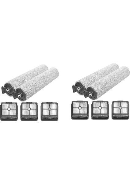 2x Roller Fırçası ve Hepa Filtre Değiştirme Xiaomi Dreame H11 / H11 Maksimum Islak ve Kuru Elektrikli Süpürge Yedek Parçaları (Yurt Dışından)
