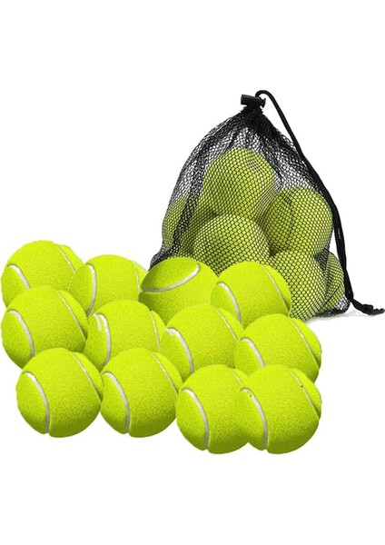 Saklama Çantalı 12'li Paket Tenis Topları - Kaliteli Kalın Duvarlı Tenis Topu - Tenis ve Kriket Için Mükemmel (Yurt Dışından)