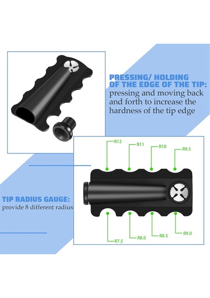 Geliştirilmiş Bilardo Ipucu Onarım Aracı, Bilardo Ipucu Şekillendirici, Öğütücü, Öğütücü, Yarıçap Ölçer, 5'i 1 Arada Araç (Yurt Dışından) modelleri